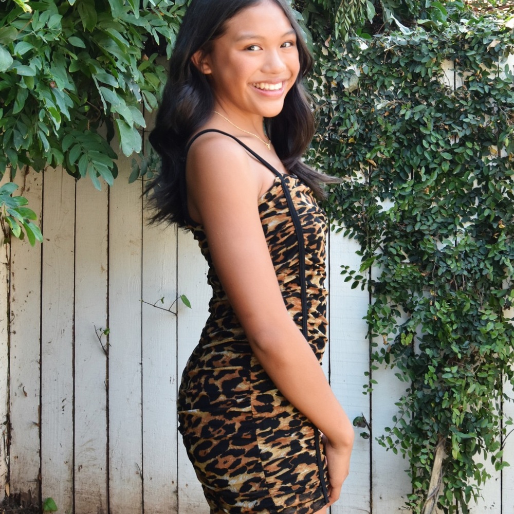 Leopard Print Mini Dress - Picture 3 of 6